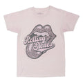 THE ROLLING STONES Womens Pink Graphic T-Shirt S Crew Neck Short Sleeve Band