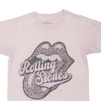 THE ROLLING STONES Womens Pink Graphic T-Shirt S Crew Neck Short Sleeve Band