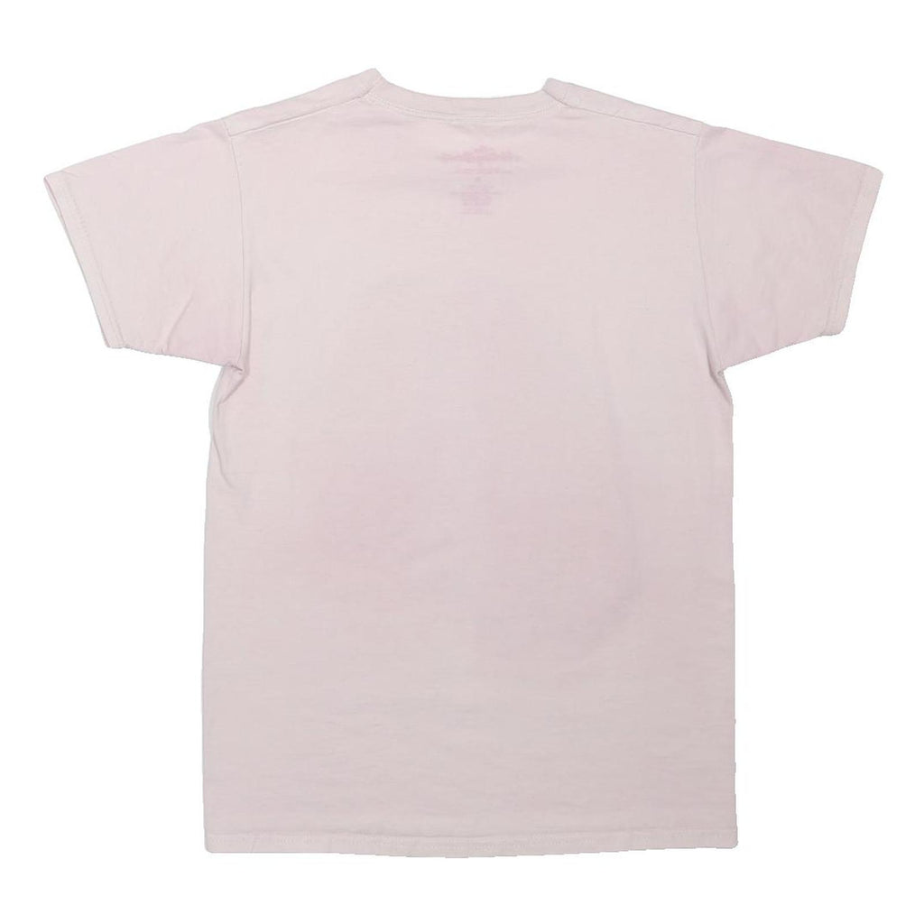 THE ROLLING STONES Womens Pink Graphic T-Shirt S Crew Neck Short Sleeve Band