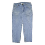 CARHARTT Mens Jeans Blue Regular Straight Denim Light W38 L30 Cotton Zip
