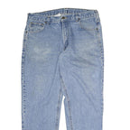 CARHARTT Mens Jeans Blue Regular Straight Denim Light W38 L30 Cotton Zip