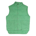 WOOLRICH Mens Green Button Jacket S Polyester Blend Plain Sleeveless Outdoor