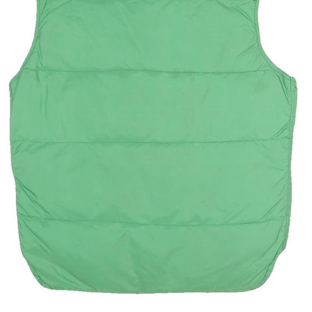 WOOLRICH Mens Green Button Jacket S Polyester Blend Plain Sleeveless Outdoor