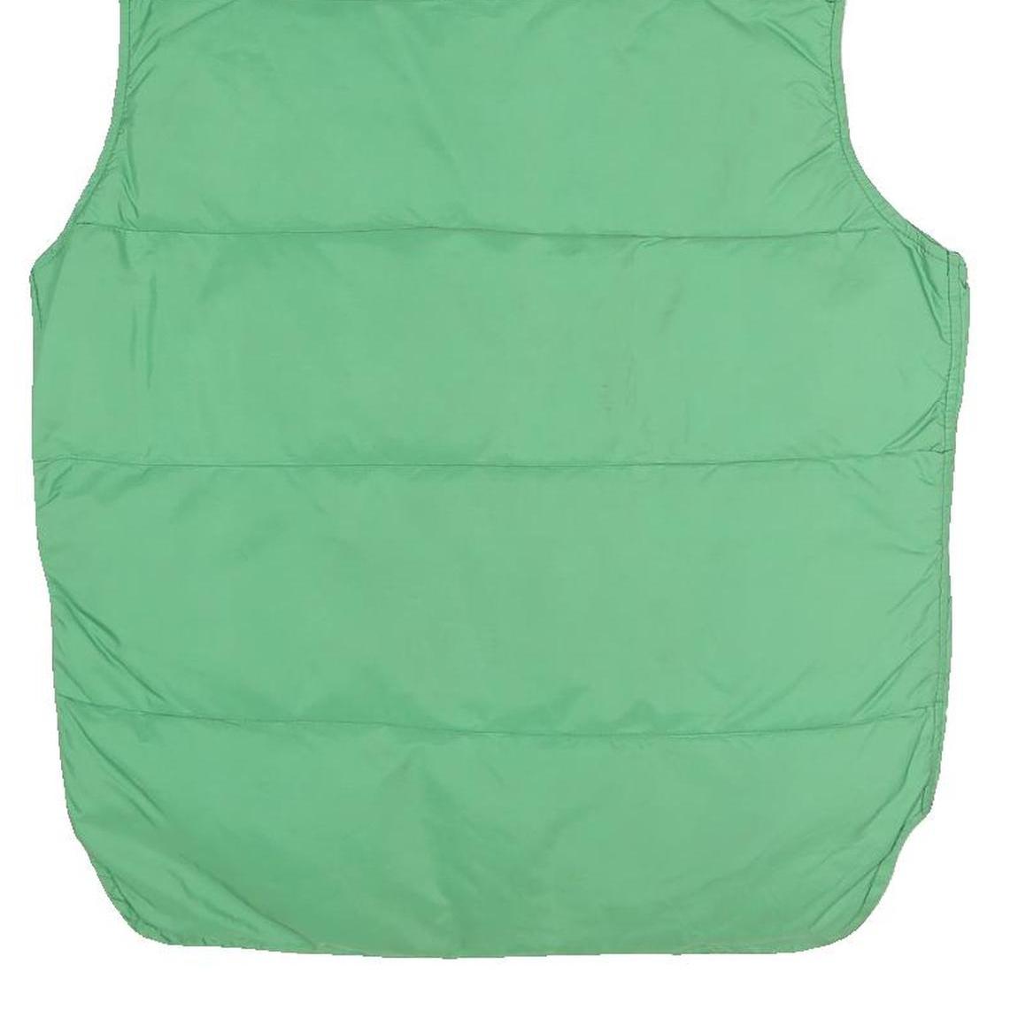 WOOLRICH Mens Green Button Jacket S Polyester Blend Plain Sleeveless Outdoor