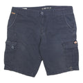 DICKIES Mens Navy Cargo Cotton Blend Shorts L W36 Work Casual Pockets