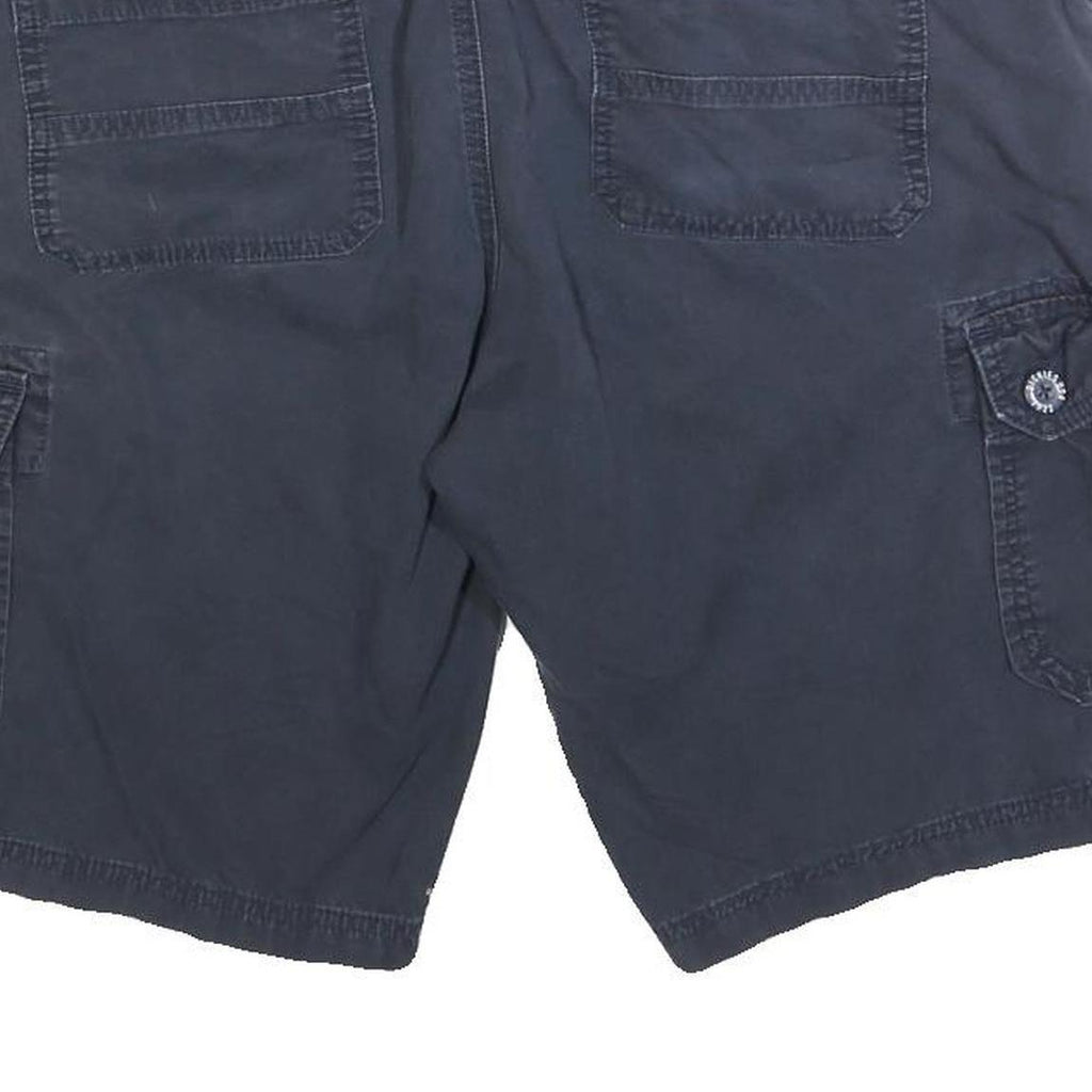 DICKIES Mens Navy Cargo Cotton Blend Shorts L W36 Work Casual Pockets