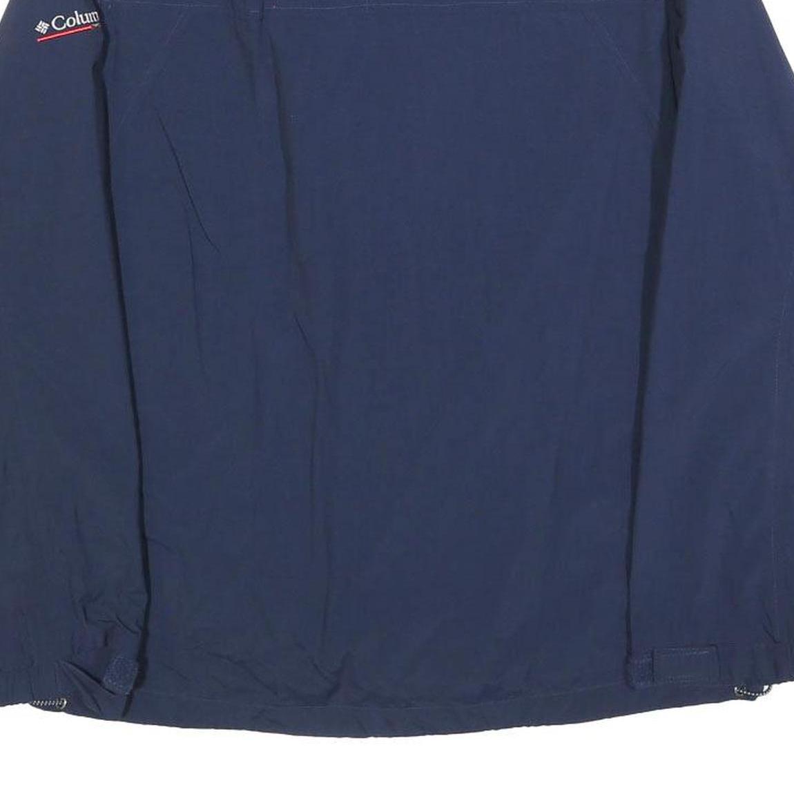 COLUMBIA Womens Navy Blue Jacket S Polyester Blend Zip Plain Outdoor Comfortable