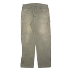 DICKIES Mens Relaxed W36 L34 Beige Cotton Blend Jeans Zip Workwear Utility