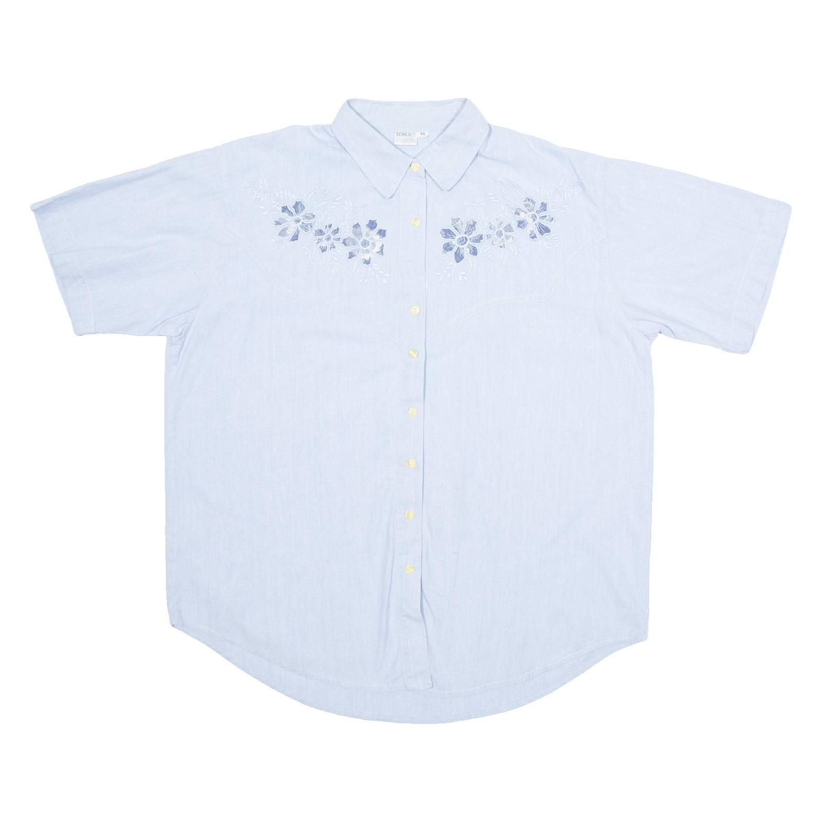 SCHILD Womens Plain Shirt Blue Floral XL