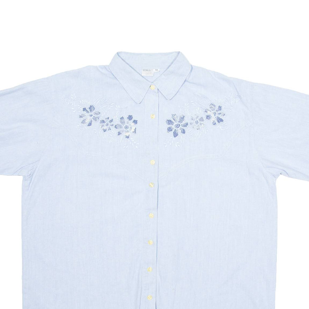 SCHILD Womens Plain Shirt Blue Floral XL