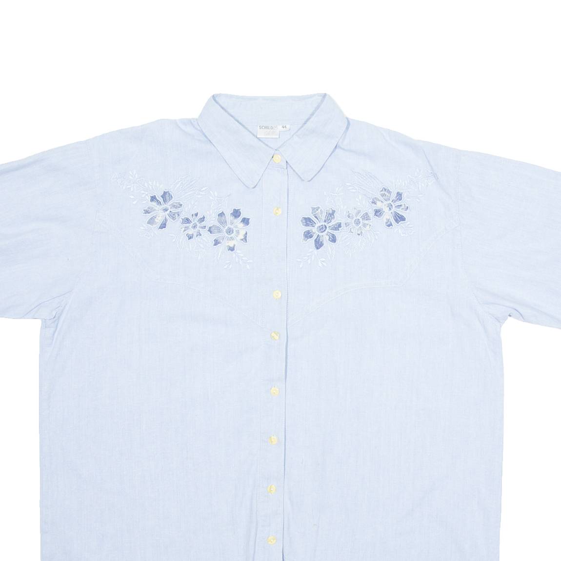 SCHILD Womens Plain Shirt Blue Floral XL