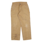 CARHARTT Mens Jeans Beige Relaxed Straight Denim Fair W31 L30 Workwear Zip