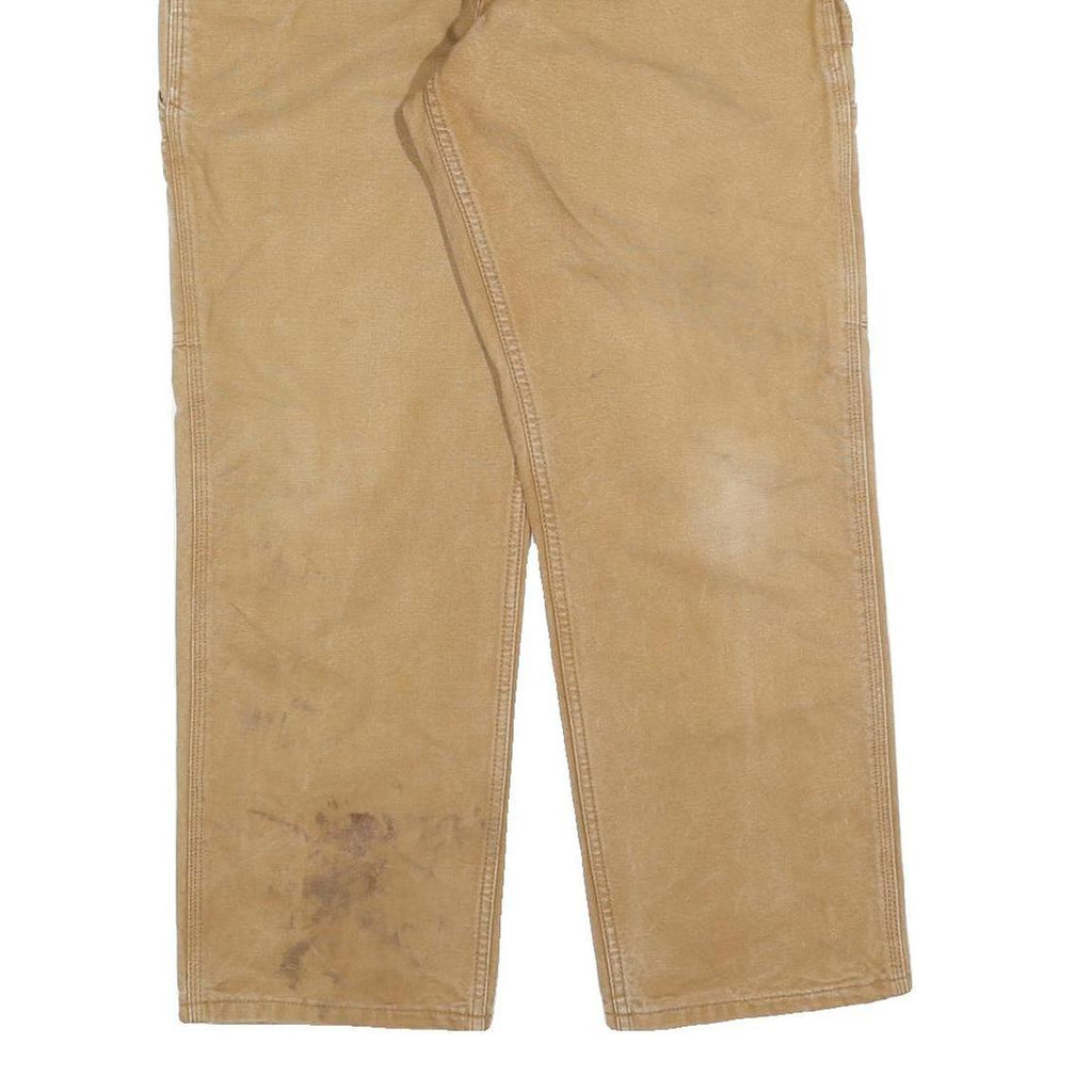 CARHARTT Mens Jeans Beige Relaxed Straight Denim Fair W31 L30 Workwear Zip
