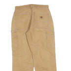CARHARTT Mens Jeans Beige Relaxed Straight Denim Fair W31 L30 Workwear Zip