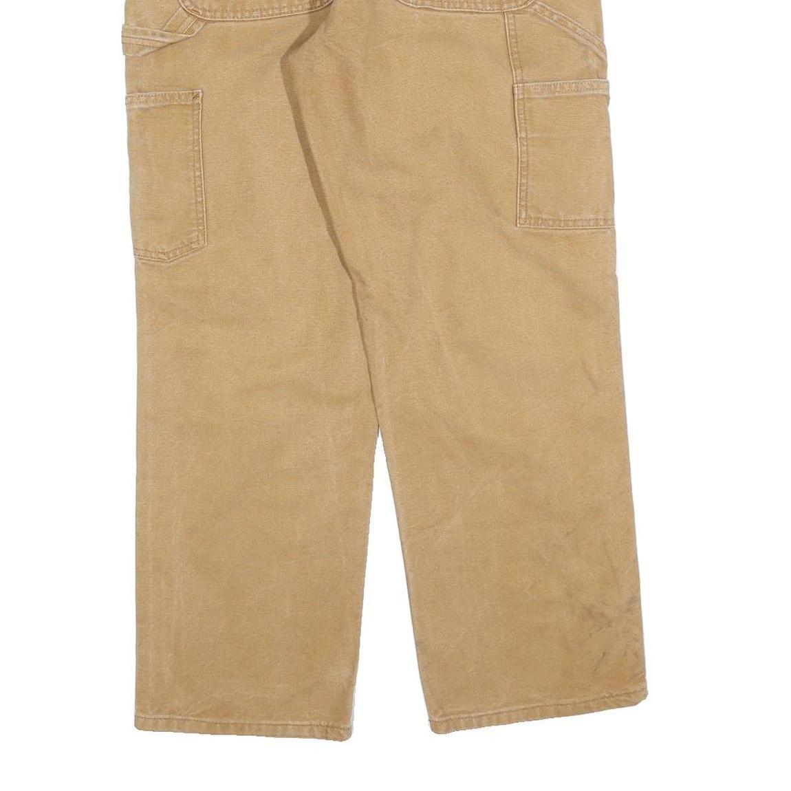 CARHARTT Mens Jeans Beige Relaxed Straight Denim Fair W31 L30 Workwear Zip