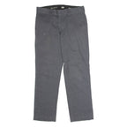 DICKIES Flex Workwear Mens Twill Trousers Grey Slim Tapered W32 L30