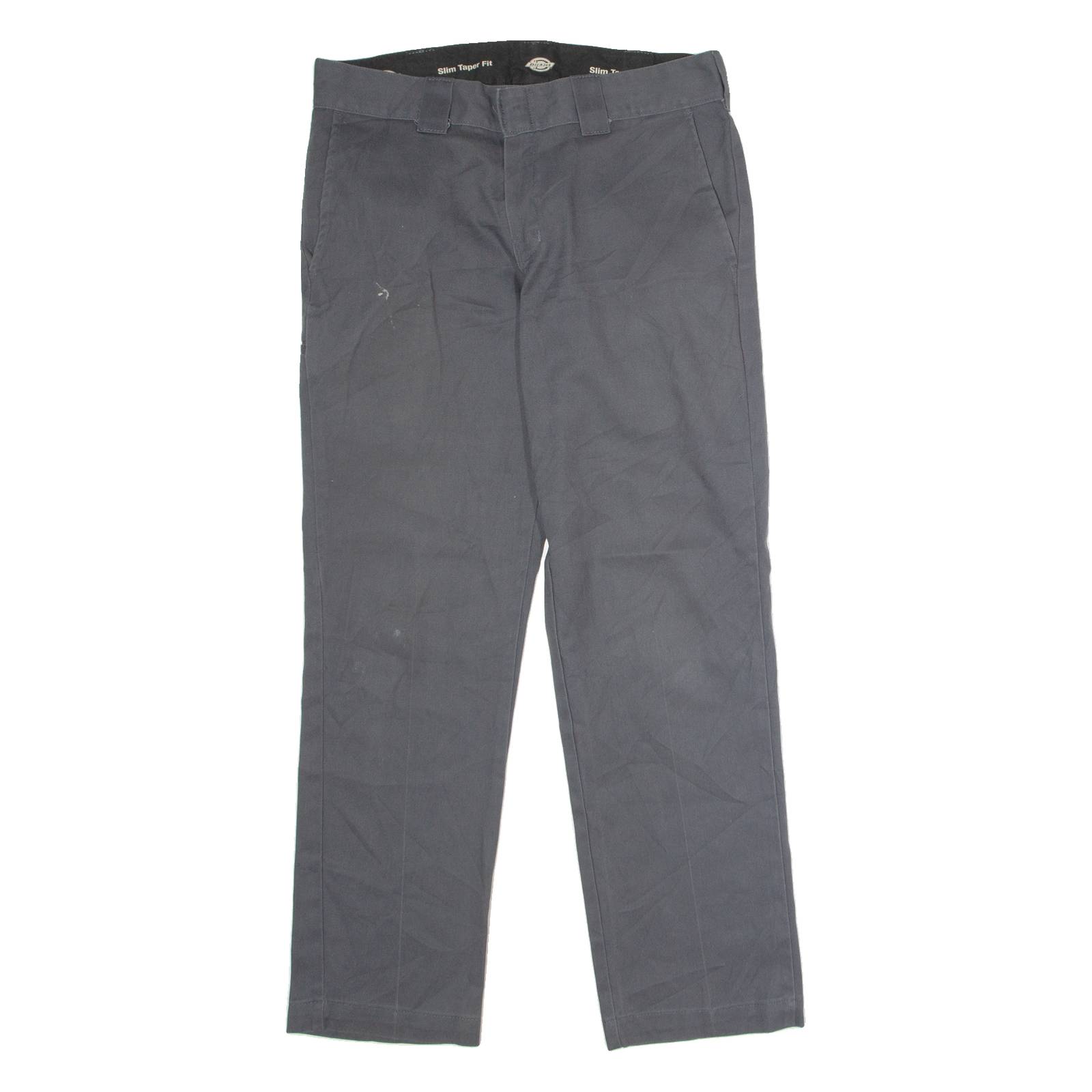 DICKIES Flex Workwear Mens Twill Trousers Grey Slim Tapered W32 L30