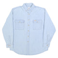 CARHARTT Mens Blue Denim Button-Down Collar Long Sleeve Shirt M Relaxed Fit