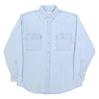 CARHARTT Mens Blue Denim Button-Down Collar Long Sleeve Shirt M Relaxed Fit