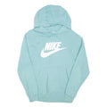 NIKE Mens Blue Hoodie S Cotton Blend Pullover Casual Sportswear