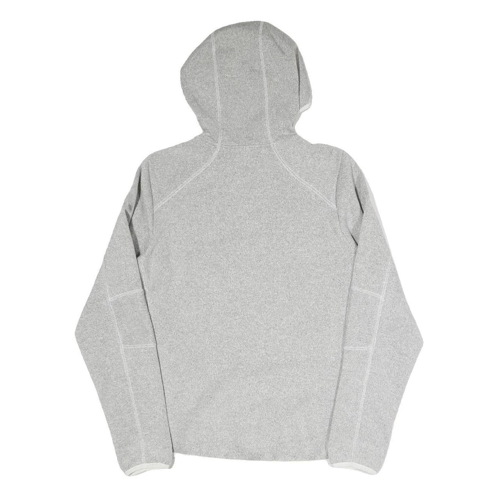 COLUMBIA Womens Grey Cotton Blend Jacket L Hooded Zip Casual Outdoor