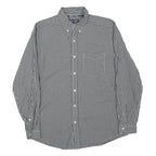 CHAPS Mens Black & White Check Shirt M Button-Down Collar Long Sleeve Casual