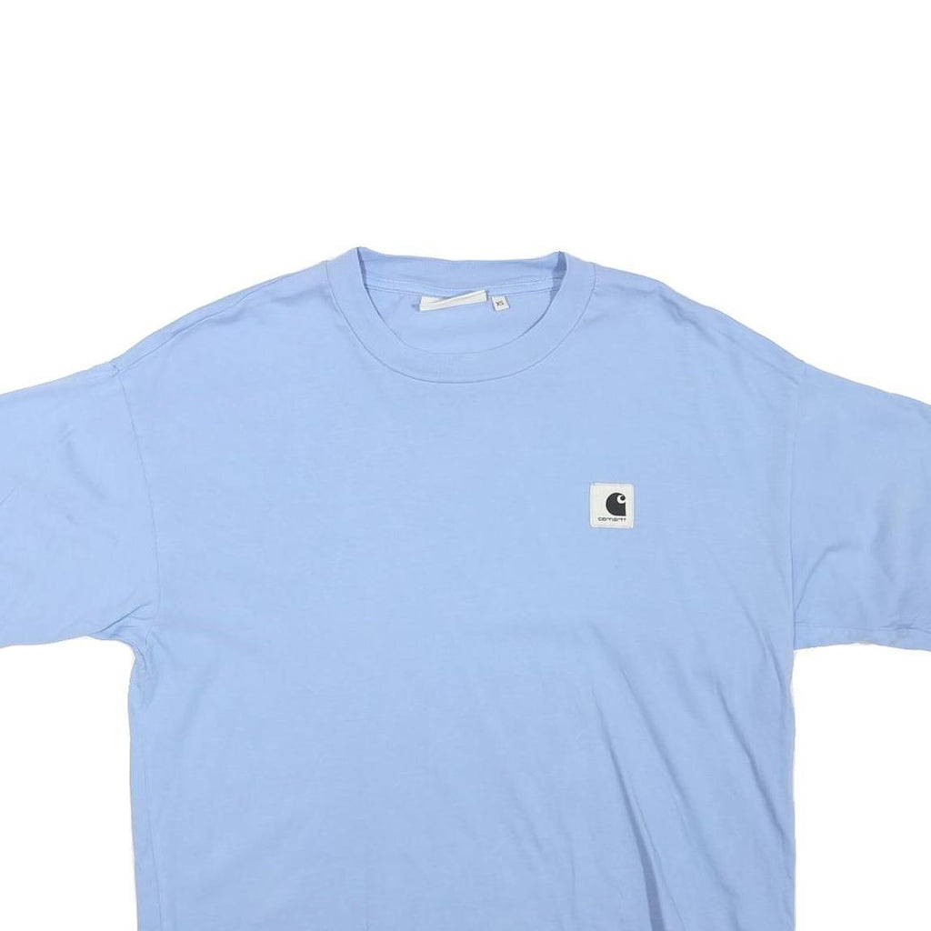 CARHARTT Womens Blue XS T-Shirt Short Sleeve Crew Neck Cotton Blend Casual