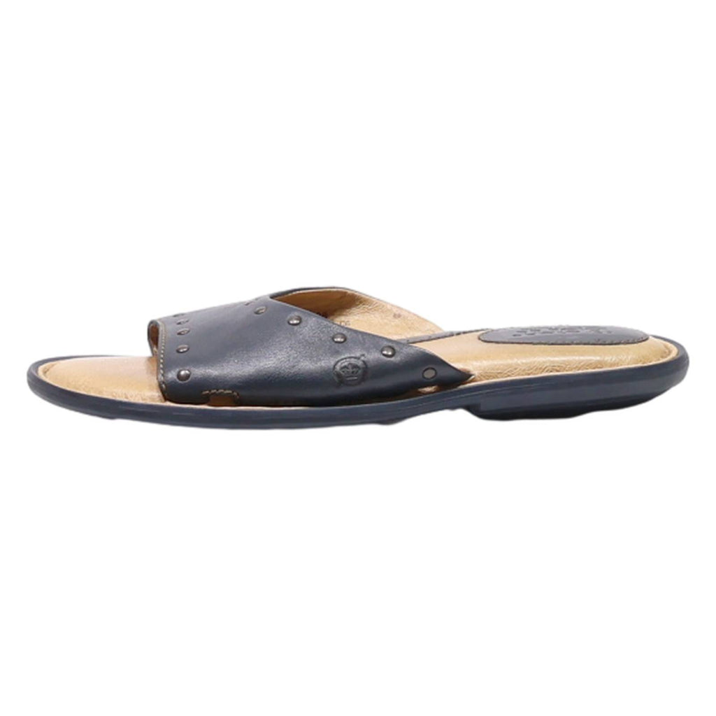 BORN Slider Sandals Blue Leather Womens UK 5