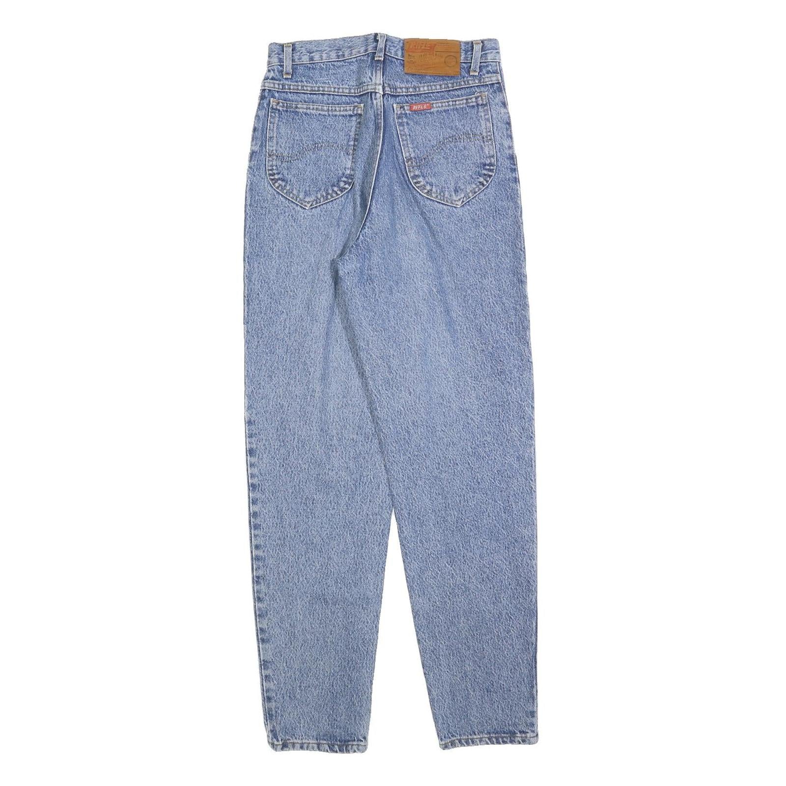 RIFLE Womens Slim Blue Denim Light Cotton Blend Jeans W26 L29 Stylish Fitted