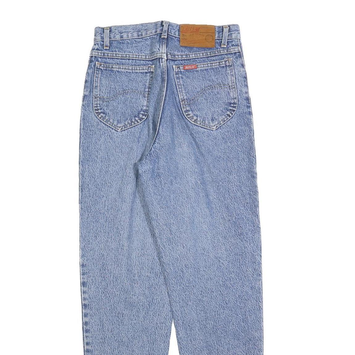 RIFLE Womens Slim Blue Denim Light Cotton Blend Jeans W26 L29 Stylish Fitted