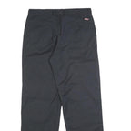 DICKIES Mens Cotton Blend Black Regular Straight Trousers W32 L32 Workwear