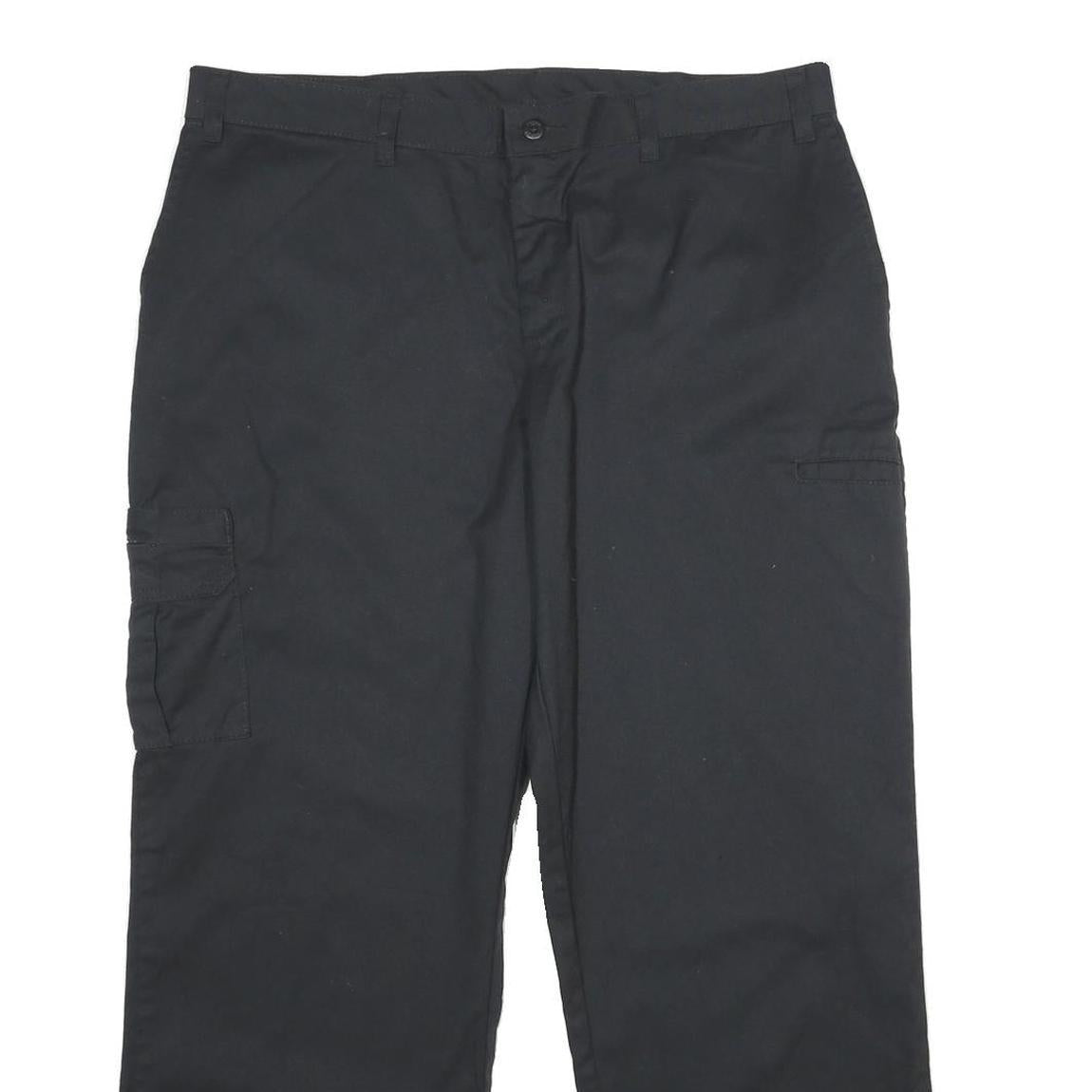 DICKIES Womens Black Regular Fit Straight Trousers W36 L30 Workwear Casual