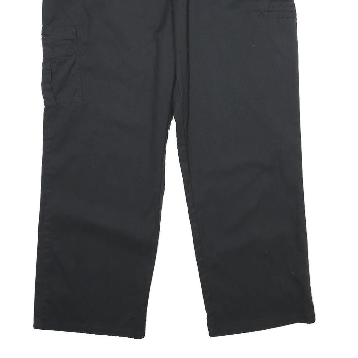 DICKIES Womens Black Regular Fit Straight Trousers W36 L30 Workwear Casual