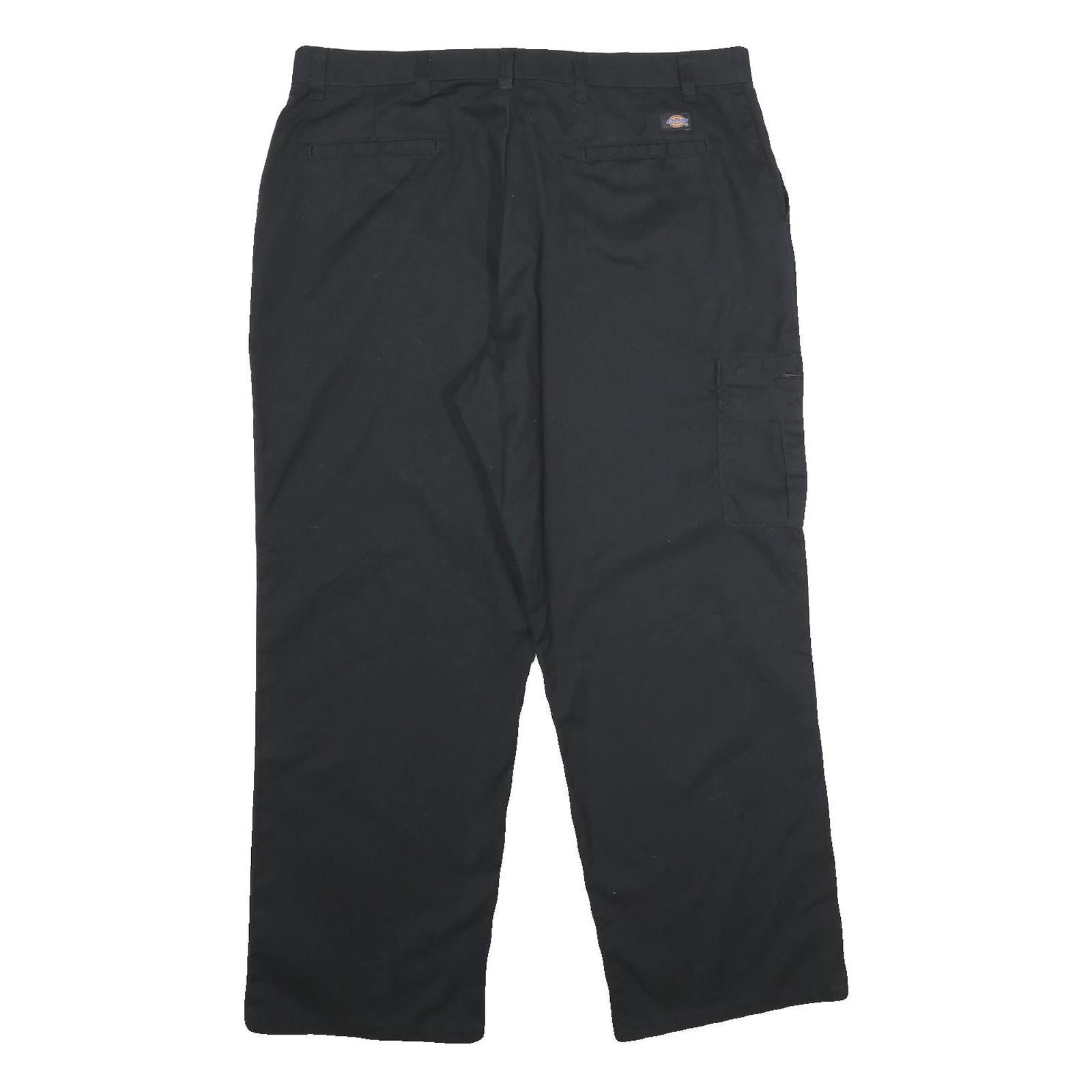 DICKIES Womens Black Regular Fit Straight Trousers W36 L30 Workwear Casual