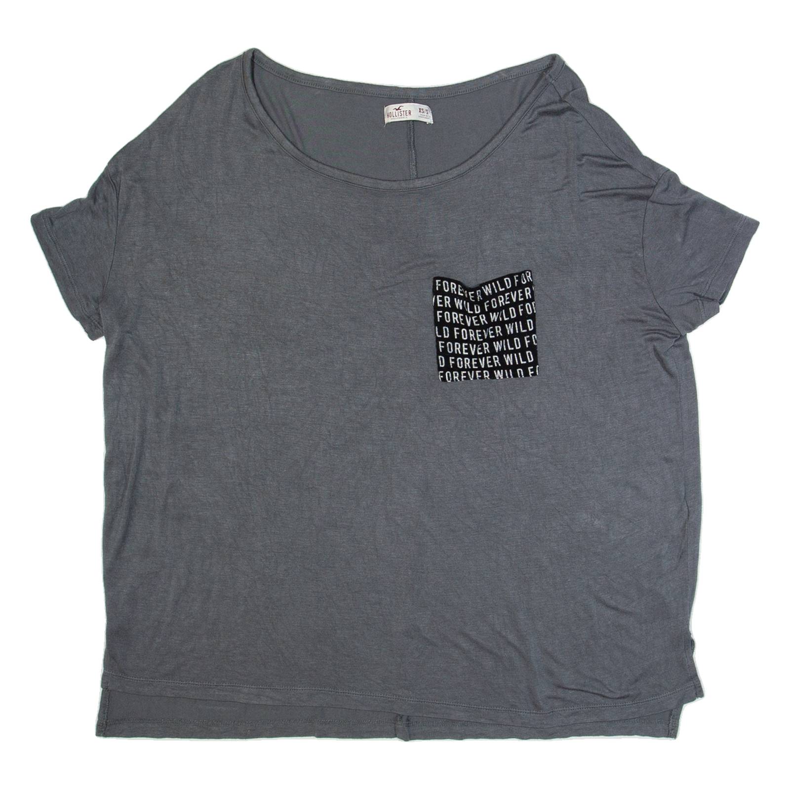 HOLLISTER Womens Oversized Top Grey S