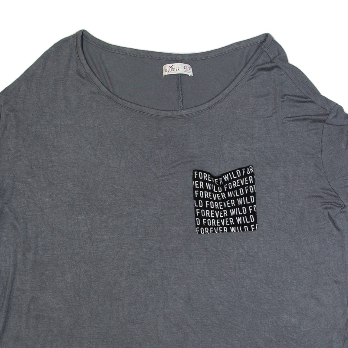 HOLLISTER Womens Oversized Top Grey S