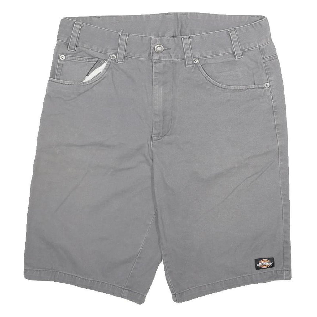 DICKIES Mens Shorts Grey Casual Regular L W30 Workwear Durable Cotton Blend