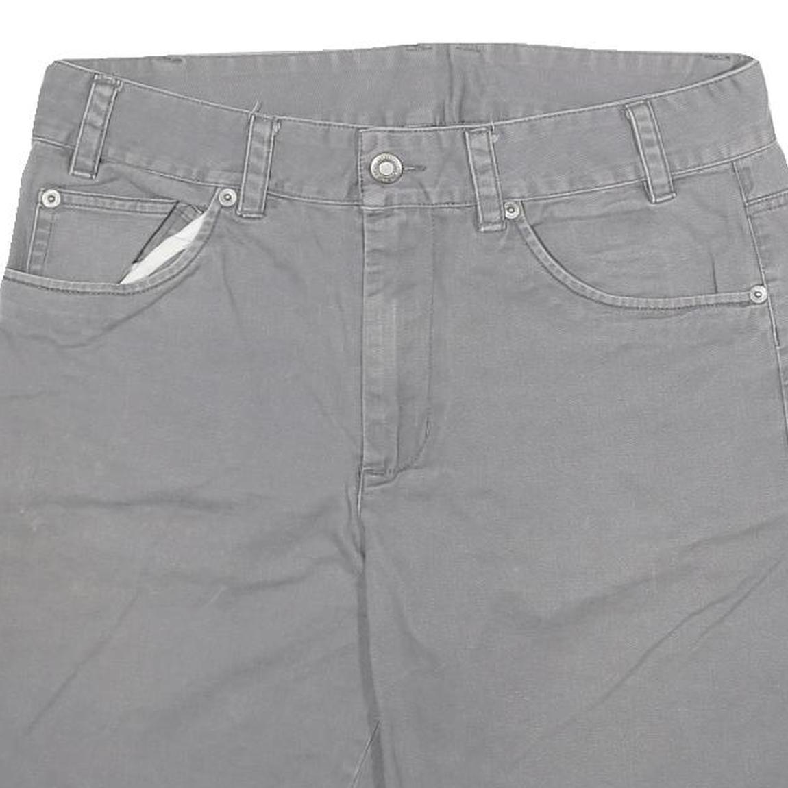 DICKIES Mens Shorts Grey Casual Regular L W30 Workwear Durable Cotton Blend