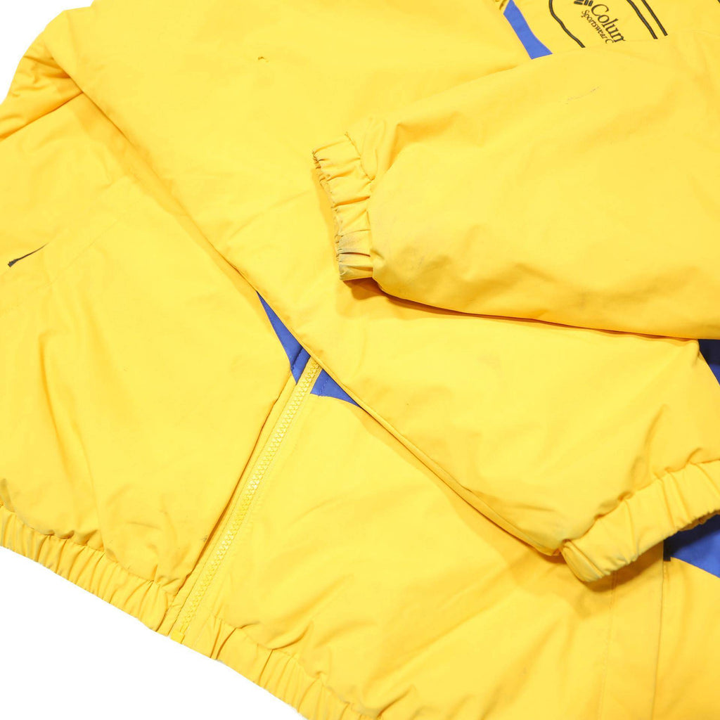 COLUMBIA Mens Yellow & Blue Sportswear Nylon Jacket XL Casual Zip Pockets