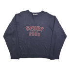 SPORTSWEAR Womens Blue Crew Neck L Sweatshirt Cotton Blend Casual Fit Pullover