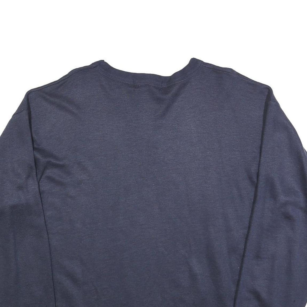 SPORTSWEAR Womens Blue Crew Neck L Sweatshirt Cotton Blend Casual Fit Pullover