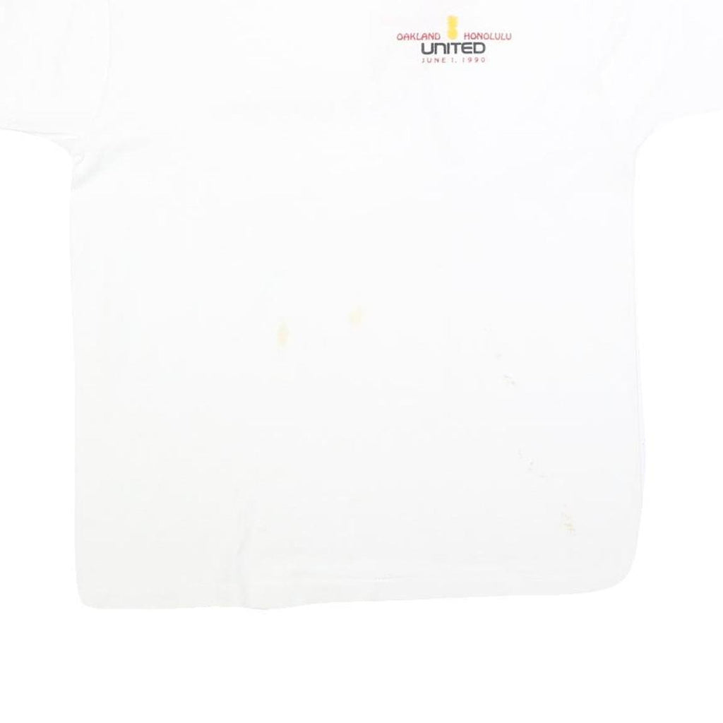 SCREEN STARS BEST Mens White T-Shirt L Short Sleeve Crew Neck Graphic Print