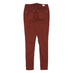 SEVEN7 Womens Slim Rust Brown Cotton Blend Slim Trousers W26 L28