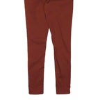 SEVEN7 Womens Slim Rust Brown Cotton Blend Slim Trousers W26 L28