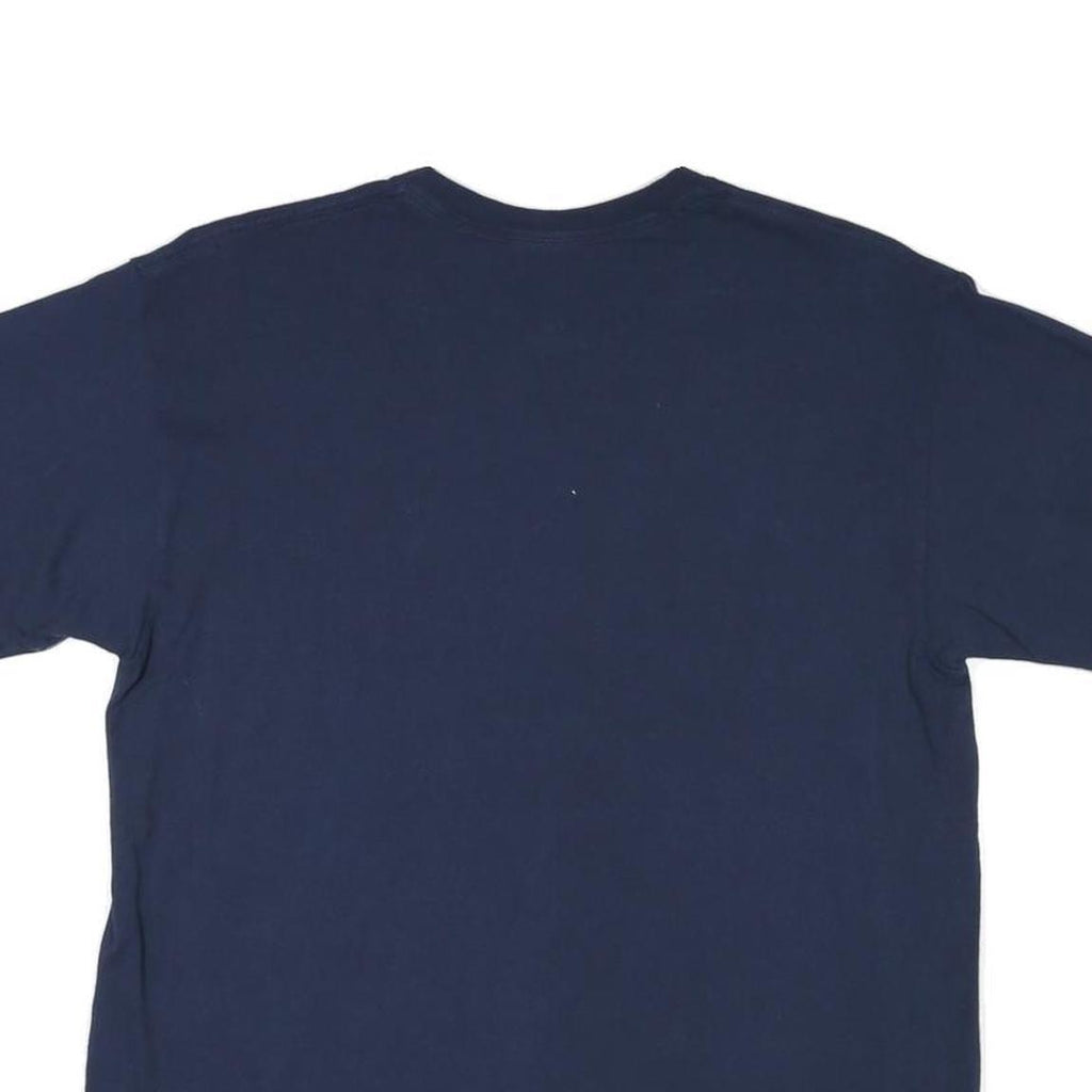 NFL Mens Navy Blue Denver Broncos Graphic T-Shirt Short Sleeve Crew Neck