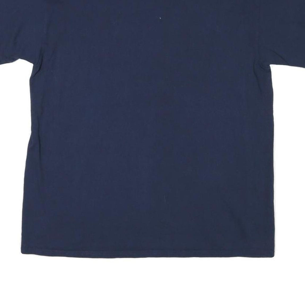 NFL Mens Navy Blue Denver Broncos Graphic T-Shirt Short Sleeve Crew Neck