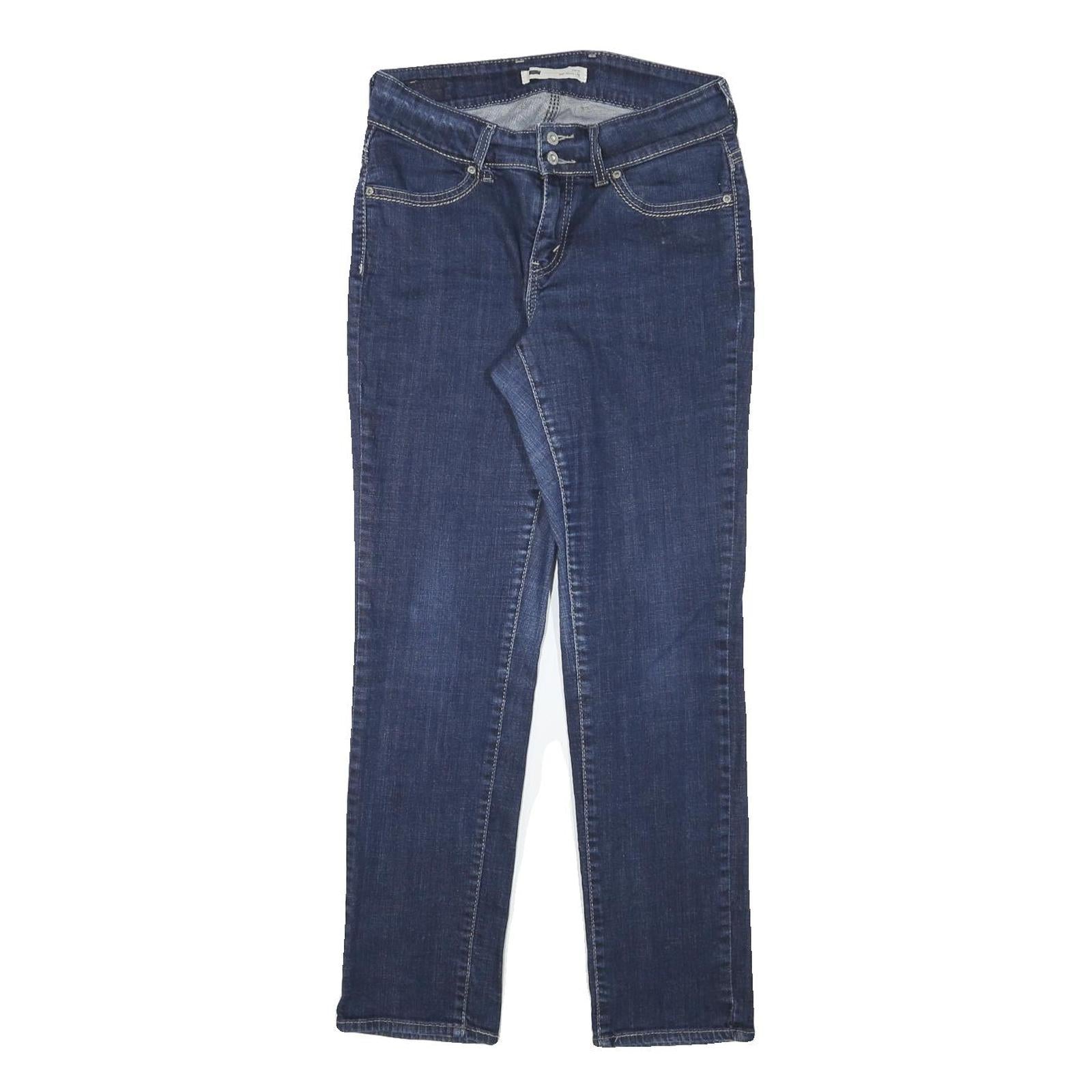 LEVI'S Womens Regular Fit Blue Denim Jeans W29 L28 Classic Cotton Blend Zip