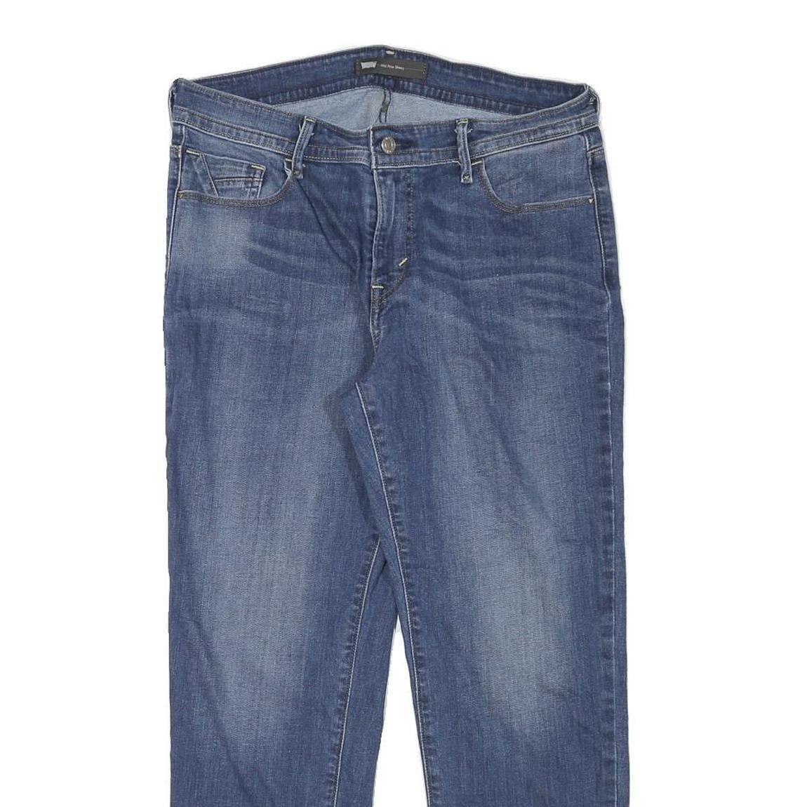 LEVI'S Womens Slim Blue Denim Slim Jeans W30 L26 Classic Cotton Blend Zip