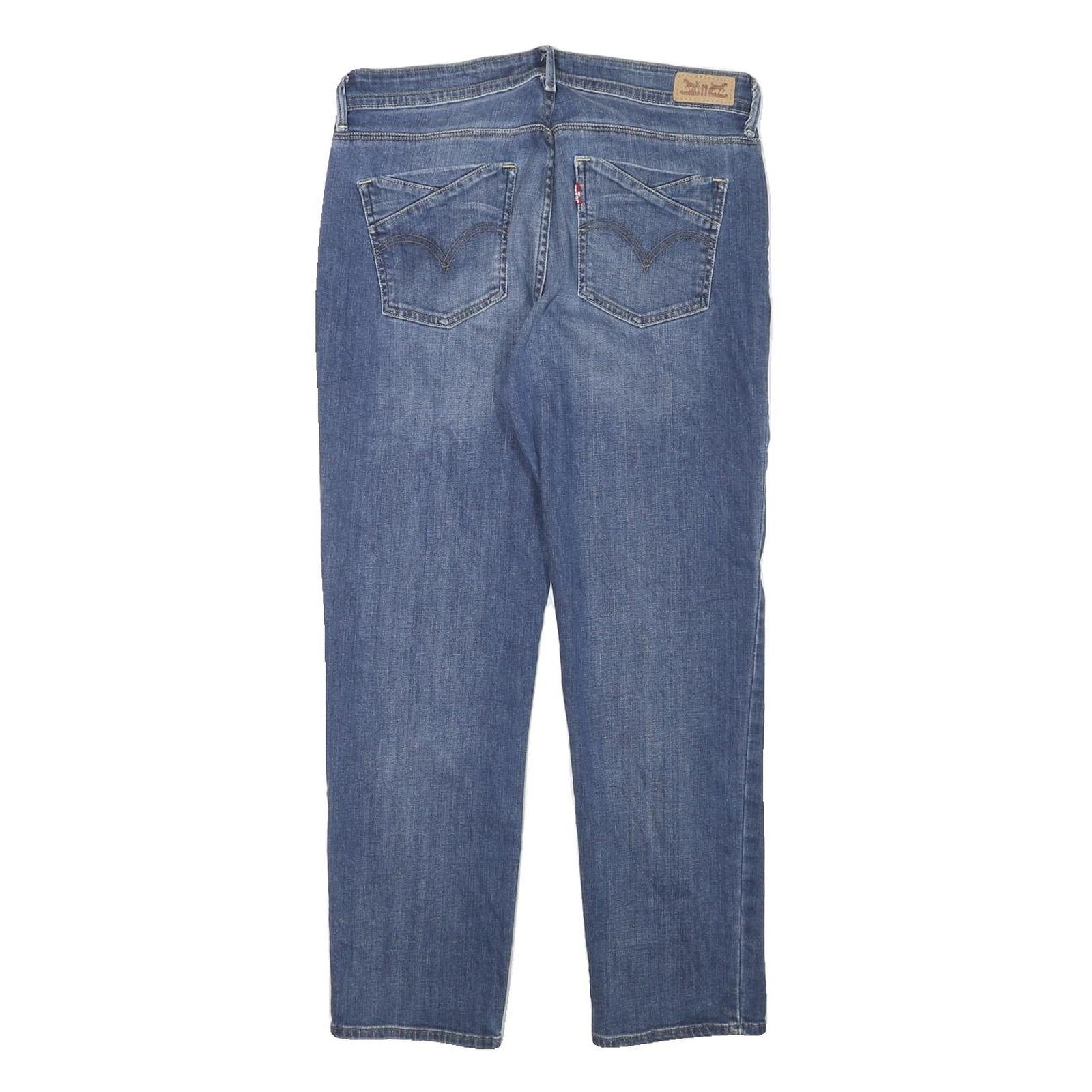 LEVI'S Womens Slim Blue Denim Slim Jeans W30 L26 Classic Cotton Blend Zip