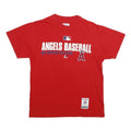 MAJESTIC Mens Red Angels Baseball Graphic T-Shirt M Short Sleeve Crew Neck